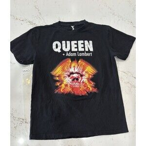 Queen And Adam Lambert Rhapsody Concert Tour 2019 T-Shirt Black Men's Medium